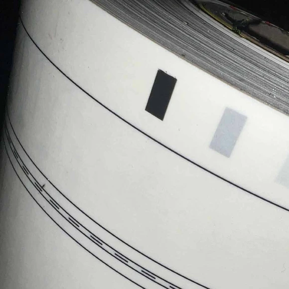 Printed rollstock film on a reel